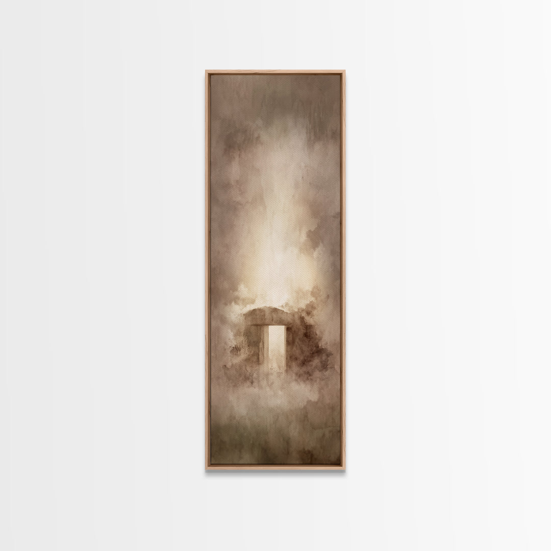 Path Of Redemption – Framed Canvas Print – Christian Wall Art – Jesus Painting – Christian Art Canvas – Tall Narrow Wall Art