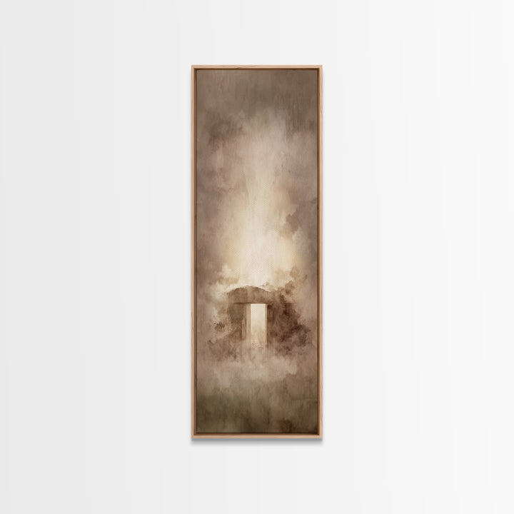 Path Of Redemption – Framed Canvas Print – Christian Wall Art – Jesus Painting – Christian Art Canvas – Tall Narrow Wall Art