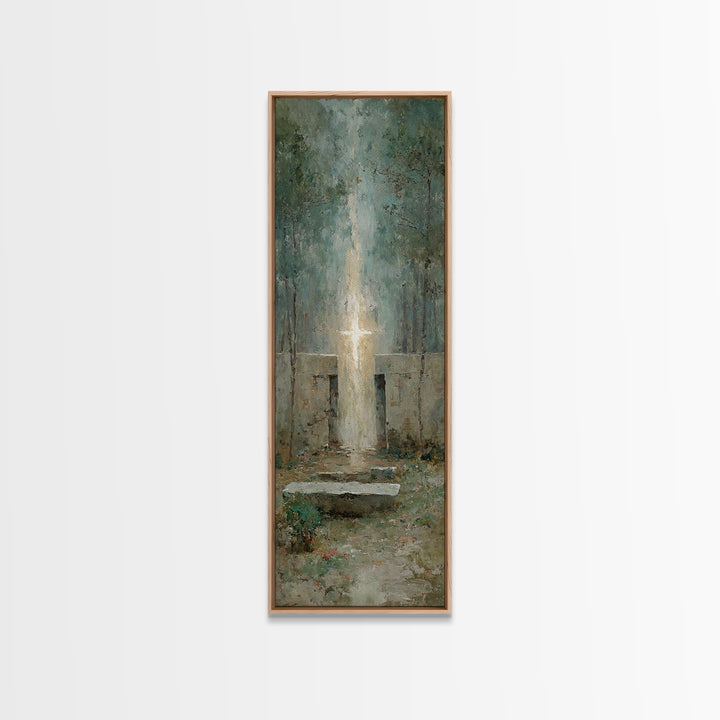 Ascension Glory Sky – Framed Canvas Print – Tall Narrow Wall Art – Jesus Painting – Christian Wall Art – Christian Art Canvas