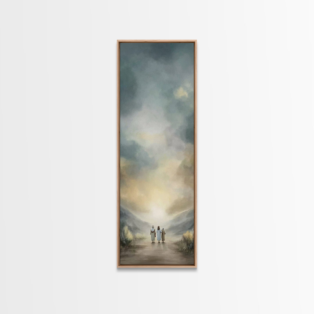 Journey Of Peace – Framed Canvas Print – Christian Wall Art – Christian Art Canvas – Jesus Painting – Tall Narrow Wall Art