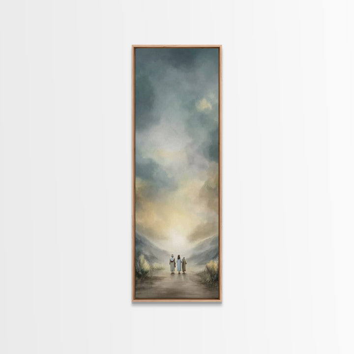 Journey Of Peace – Framed Canvas Print – Christian Wall Art – Christian Art Canvas – Jesus Painting – Tall Narrow Wall Art