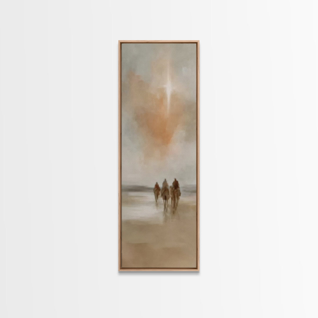 Starward Journey – Framed Canvas Print – Christian Wall Art – Jesus Painting – Tall Narrow Wall Art – Christian Art Canvas