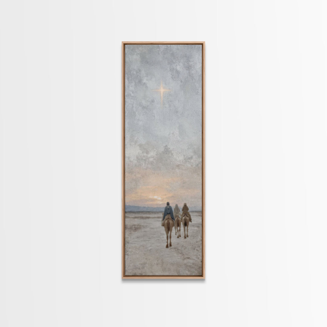 Pilgrims Of Faith – Framed Canvas Print – Christian Art Canvas – Christian Wall Art – Tall Narrow Wall Art – Jesus Painting