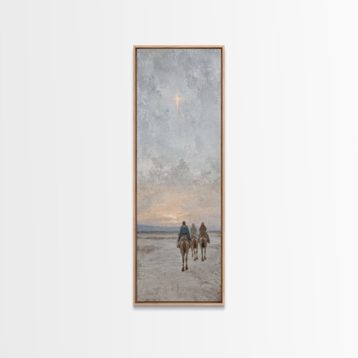 Pilgrims Of Faith – Framed Canvas Print – Christian Art Canvas – Christian Wall Art – Tall Narrow Wall Art – Jesus Painting