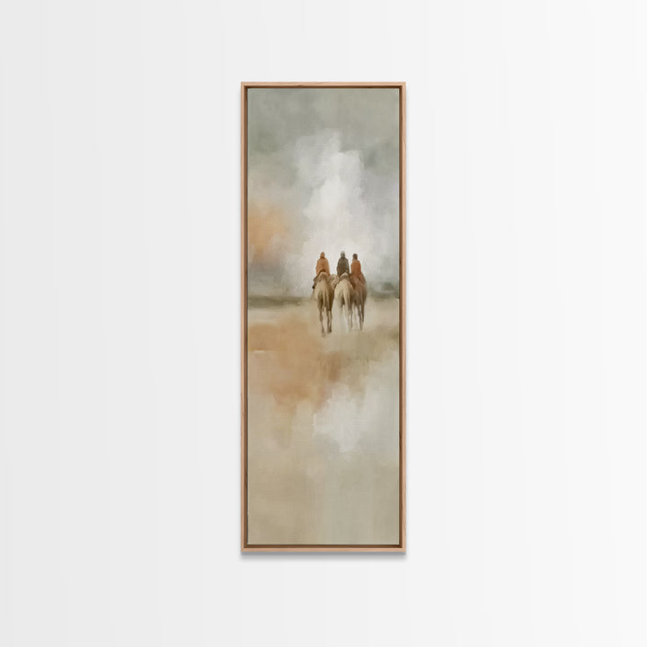 Wisemen Of Light | Framed Canvas Print | Christian Art Canvas | Christmas Art | Narrow Art | Christian Wall Art