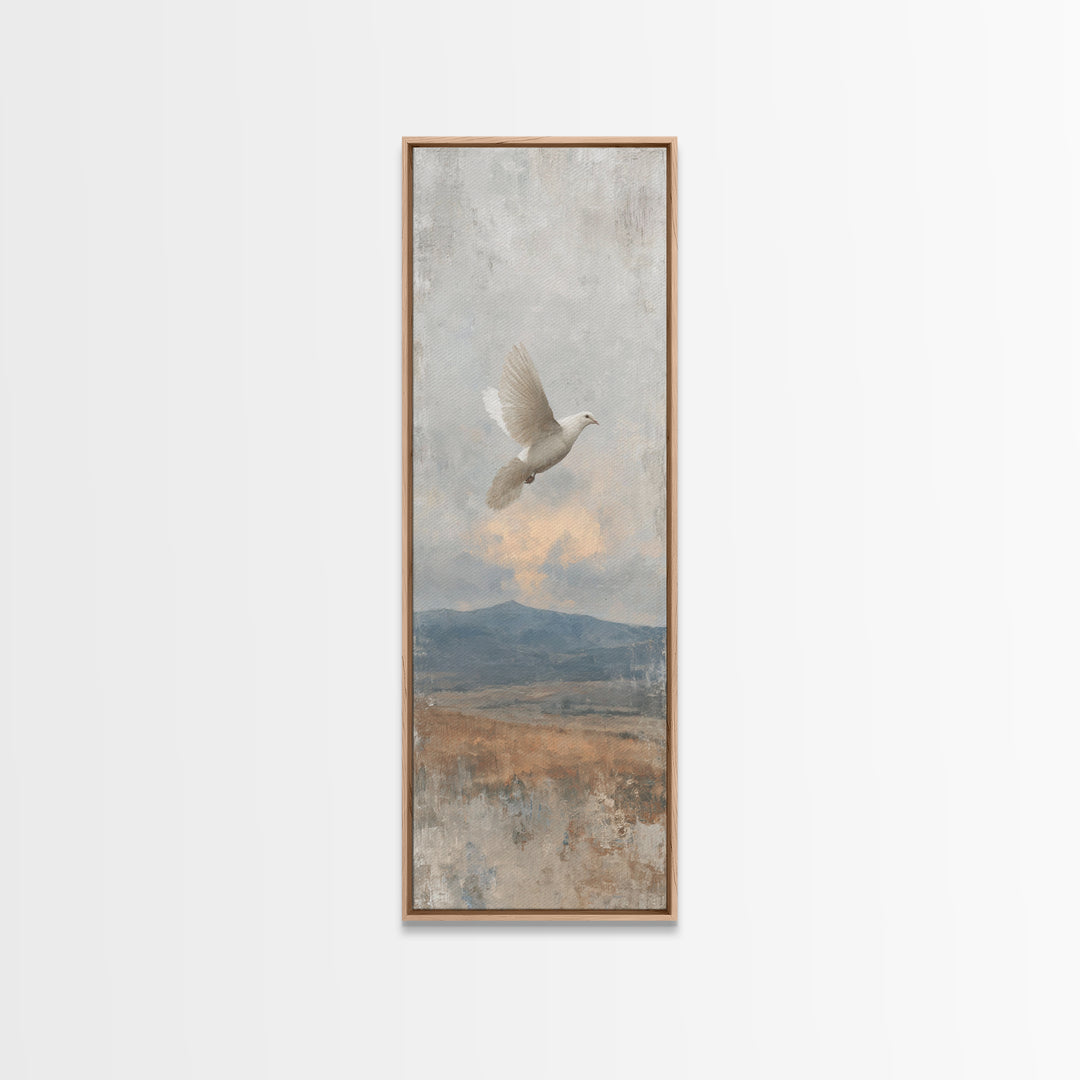 Horizon Flight Blessing – Framed Canvas Print – Narrow Art – Christian Art – Christian Art Canvas – Christian Wall Art – Christian Art Prin