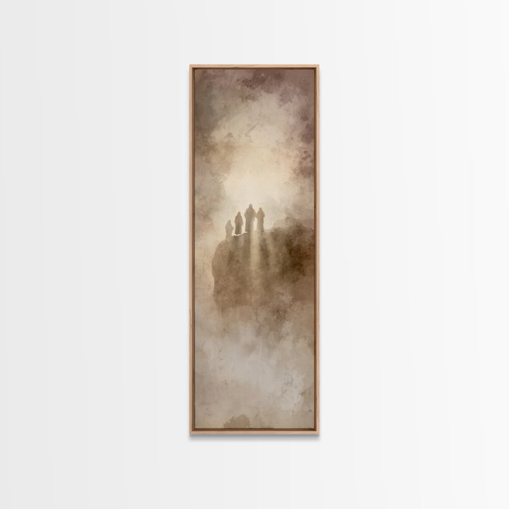 Heavenly Summit | Framed Canvas Print | Narrow Art | Christian Wall Art | Christian Christmas Art | Christian Art Canvas