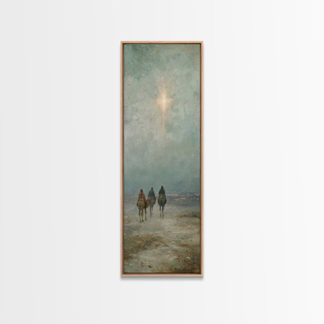 The Bethlehem Star – Framed Canvas Print – Skinny Art – Christian Art Canvas – Christmas Art – Christian Christmas Art – Christian Wall Art