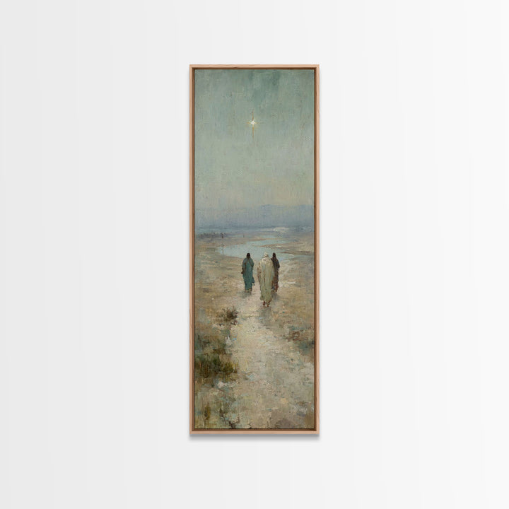 The Luminous Sky – Framed Canvas Print – Skinny Art – Christian Art Canvas – Christian Wall Art – Christian Christmas Art – Christmas Art –