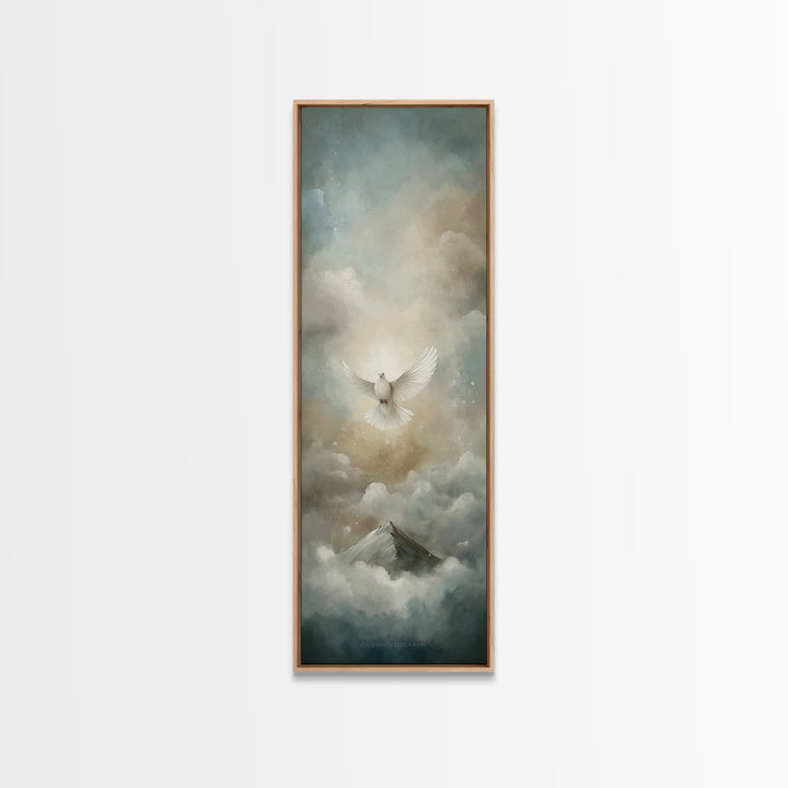 Heavenly Dawn Flight – Framed Canvas Print – Christian Art Canvas – Christian Painting – Skinny Art – Christian Wall Art – Christmas Art