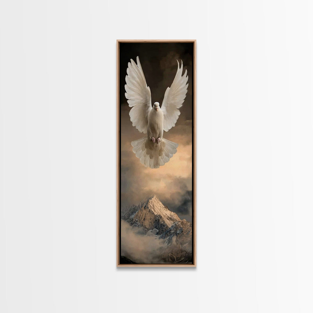 Light Of Ascent – Framed Canvas Print – Christian Wall Art – Christian Art Print – Narrow Art – Christian Painting – Subtle Christian Art