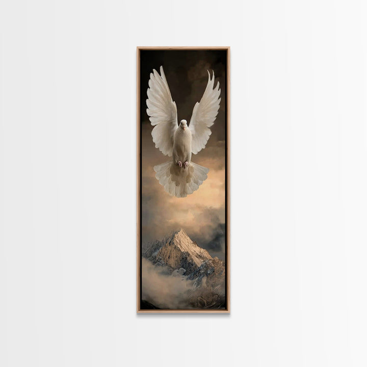 Light Of Ascent – Framed Canvas Print – Christian Wall Art – Christian Art Print – Narrow Art – Christian Painting – Subtle Christian Art