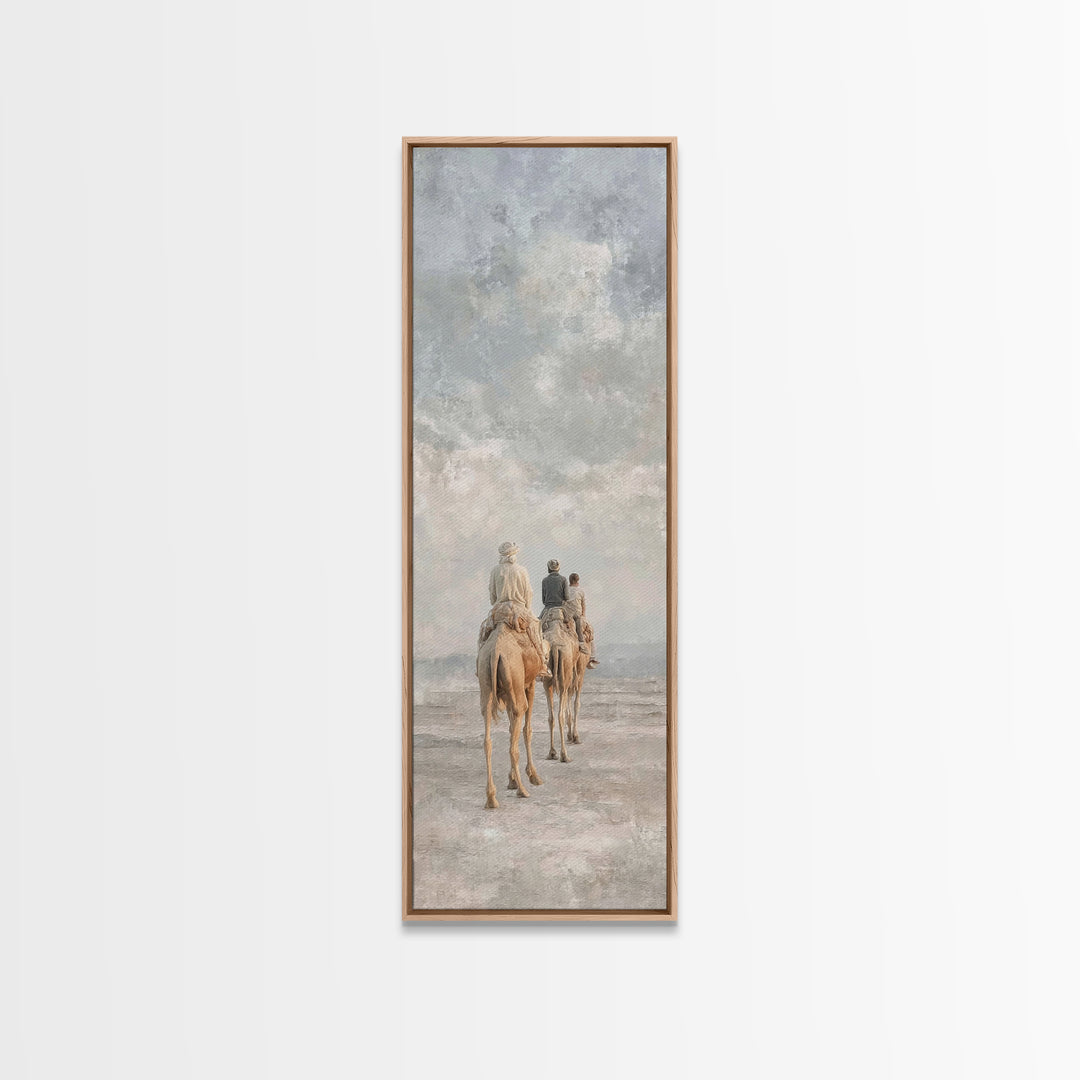 Wandering Faith Trio – Framed Canvas Print – Christian Art Canvas – Tall Skinny Art Print – Christian Christmas Art – Christian Art