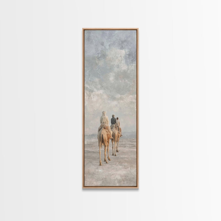 Wandering Faith Trio – Framed Canvas Print – Christian Art Canvas – Tall Skinny Art Print – Christian Christmas Art – Christian Art