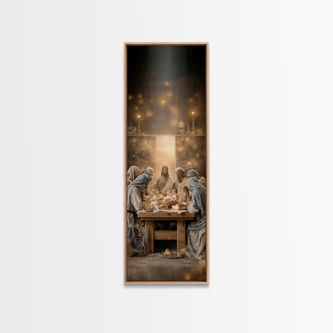 Sacred Gathering – Framed Canvas Print – Christian Art Print – Christian Wall Art – Skinny Art – Christian Art Canvas – Christmas Art