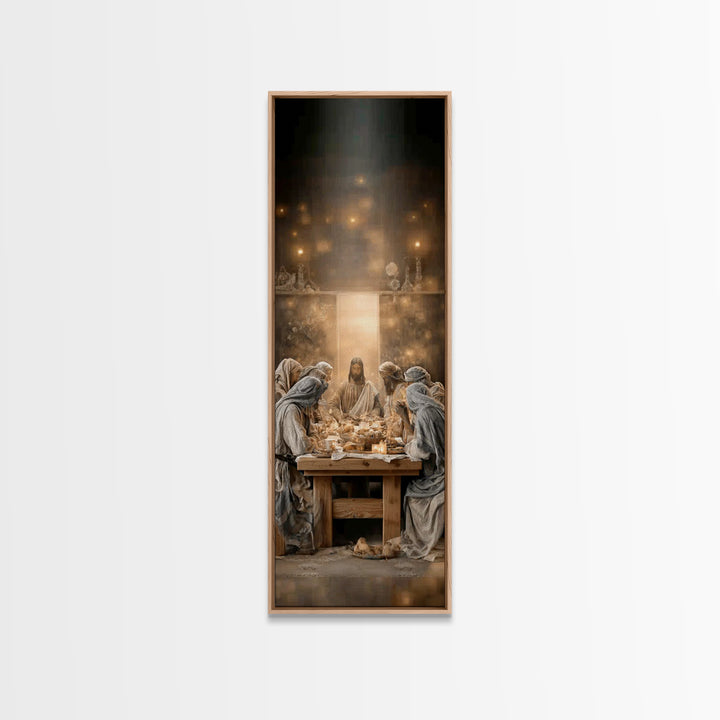 Sacred Gathering – Framed Canvas Print – Christian Art Print – Christian Wall Art – Skinny Art – Christian Art Canvas – Christmas Art