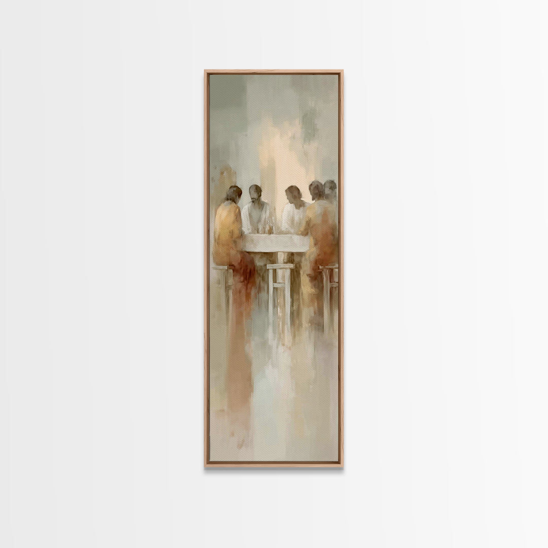 Holy Communion – Framed Canvas Print – Christian Wall Art – Narrow Art – Christian Art Canvas – Christian Painting – Subtle Christian Art