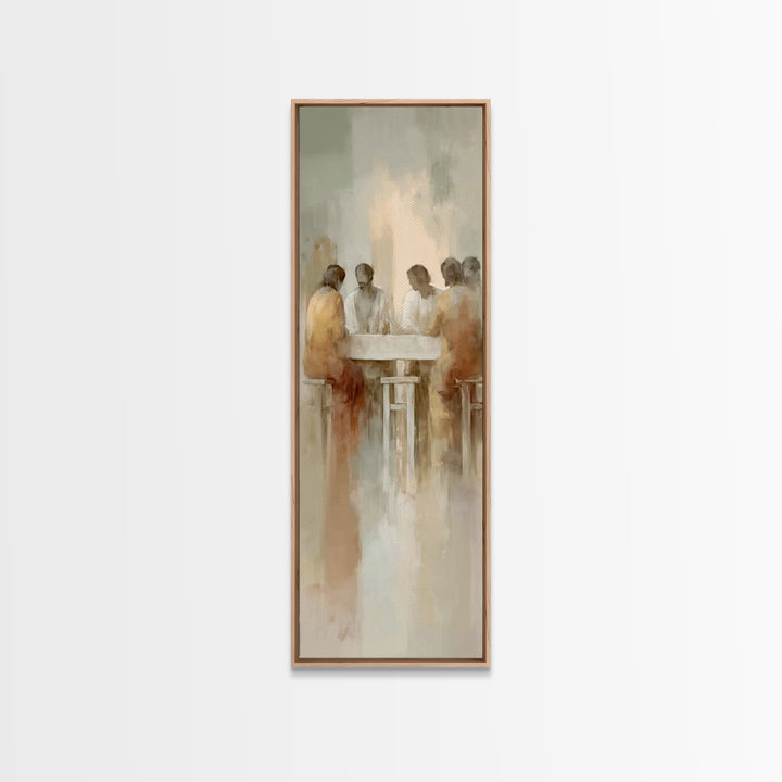 Holy Communion – Framed Canvas Print – Christian Wall Art – Narrow Art – Christian Art Canvas – Christian Painting – Subtle Christian Art