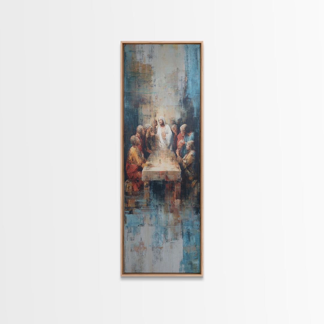 Blessing Of Fellowship – Framed Canvas Print – Christian Art Canvas – Christian Wall Art – Skinny Art – Jesus Painting – Christian Art