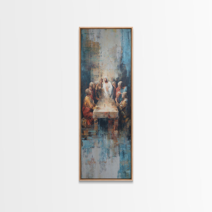 Blessing Of Fellowship – Framed Canvas Print – Christian Art Canvas – Christian Wall Art – Skinny Art – Jesus Painting – Christian Art