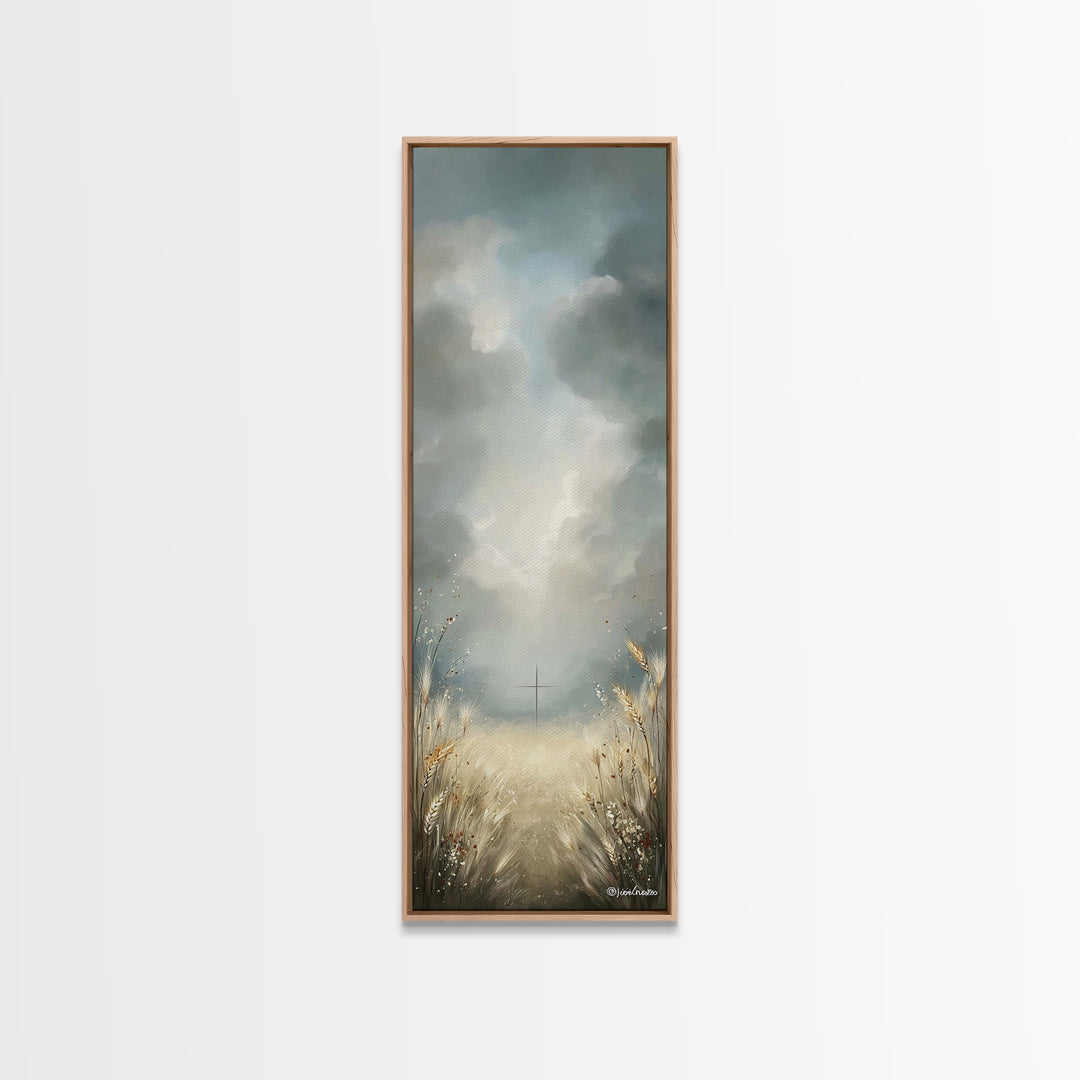 Path To Redemption – Framed Canvas Print – Christian Art Canvas – Christian Wall Art – Skinny Art – Christian Painting – Christian Decor