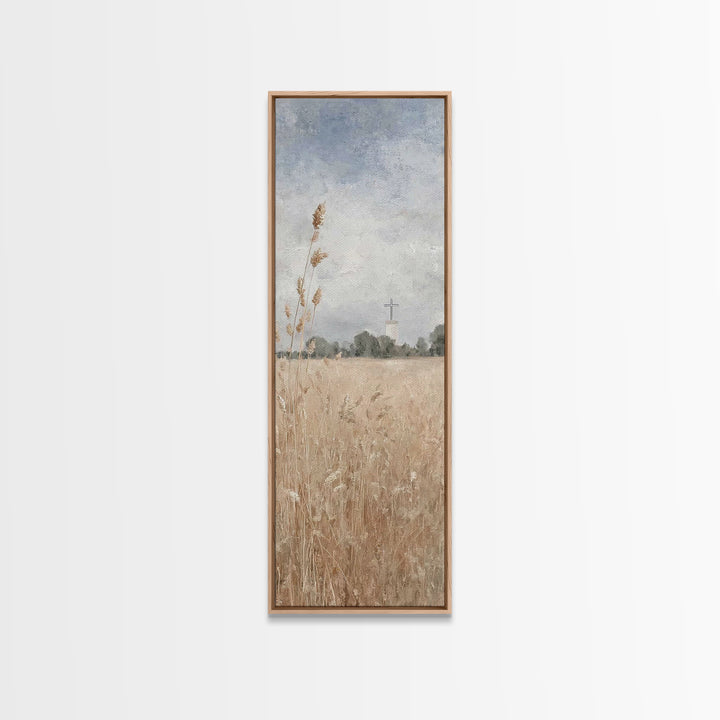 Meadow Of Mercy – Framed Canvas Print – Christian Art Print – Christian Wall Art – Tall Skinny Art Print – Christian Art Canvas – Christian