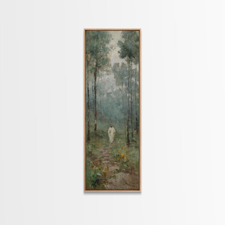 Pathway Of Peace – Framed Canvas Print – Christian Wall Art – Jesus Painting – Narrow Art – Christian Art Canvas – Christmas Art – Christia