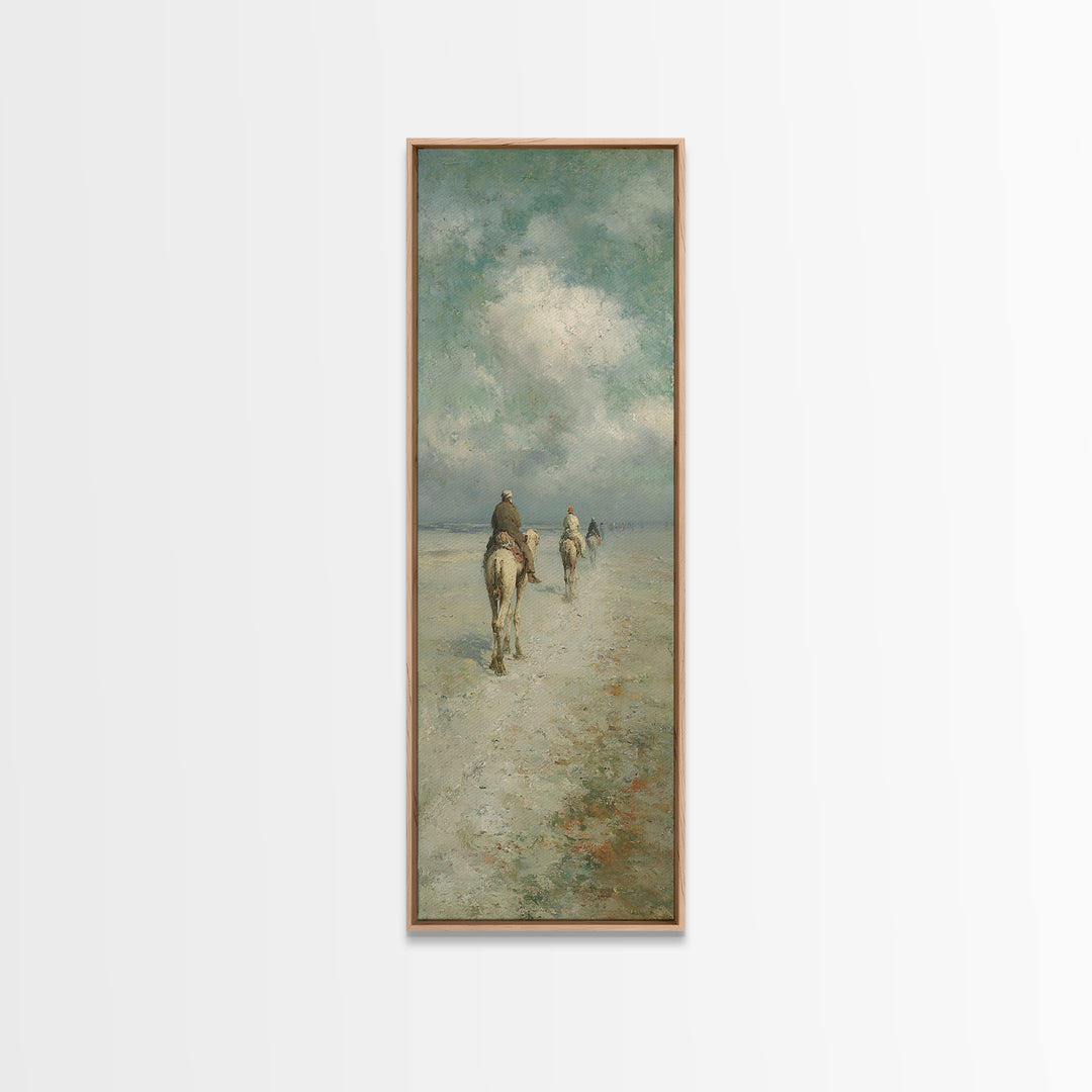 Quiet Desert Procession – Framed Canvas Print – Christian Wall Art – Christmas Art – Skinny Art – Christian Art Canvas – Christian Christma