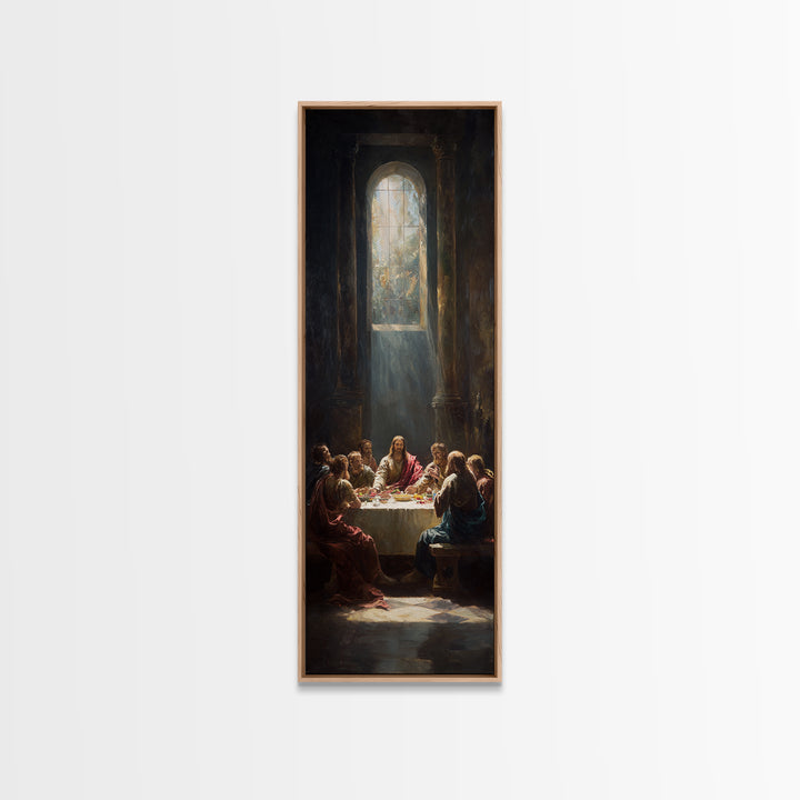 Holy Table Light – Framed Canvas Print – Christian Art Canvas – Jesus Painting – Christian Wall Art – Modern Christian Art – Christmas Art