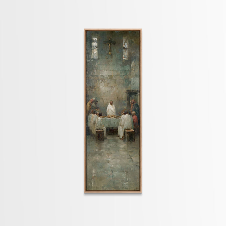 Sanctuary Gathering – Framed Canvas Print – Christian Wall Art – Vintage Christian Painting – Christian Art Canvas – Jesus Painting – Chris
