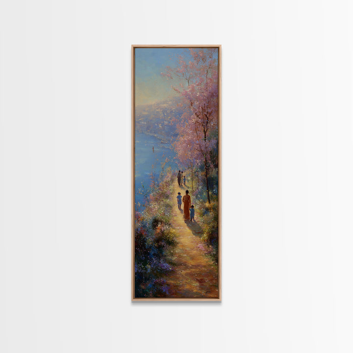 Garden Walk Grace | Framed Canvas Print | Skinny Art | Christian Wall Art | Christian Art Canvas | Jesus Painting | Christian Gift Ideas