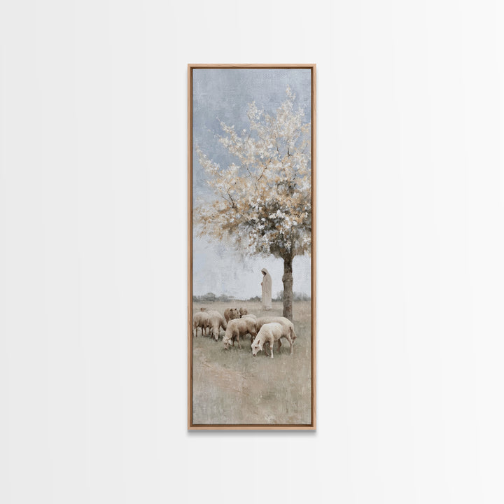 Garden Of Mercy – Framed Canvas Print – Christian Art Canvas – Tall Narrow Wall Art – Christian Wall Art – Jesus Painting