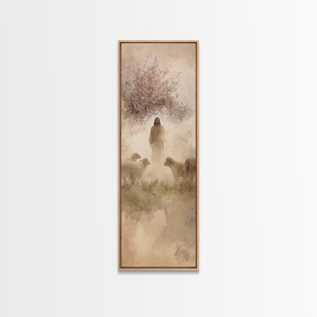 Path Of Grace – Framed Canvas Print – Christian Wall Art – Jesus Painting – Skinny Art – Christian Art Canvas – Christmas Wall Art