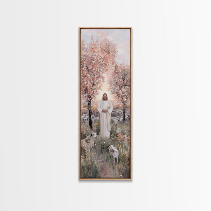 Morning Of Promise – Framed Canvas Print – Christian Wall Art – Christian Art Canvas – Narrow Art – Jesus Painting – Christmas Art