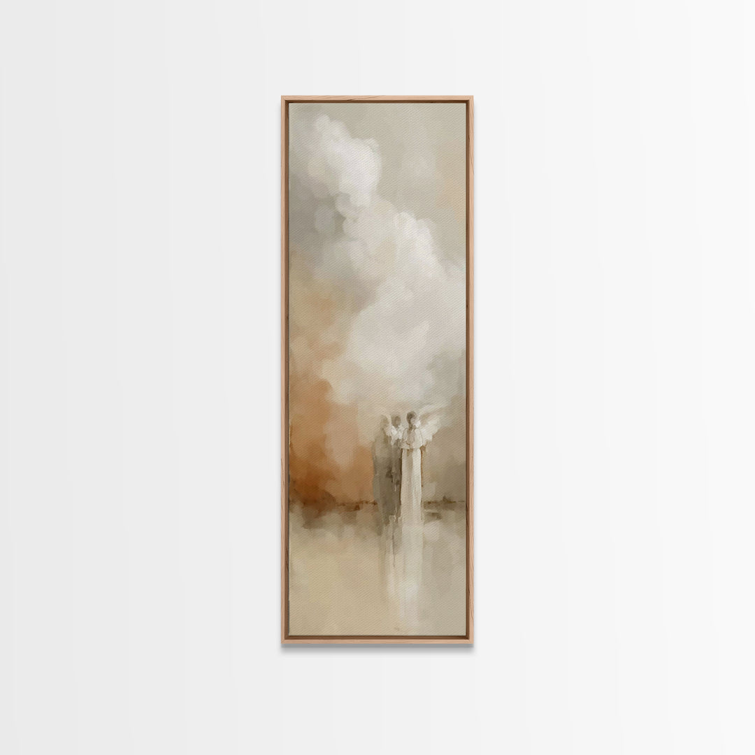 Heavenly Messengers – Framed Canvas Print – Christian Wall Art – Christian Art Canvas – Skinny Art – Christian Christmas Art – Jesus Painti