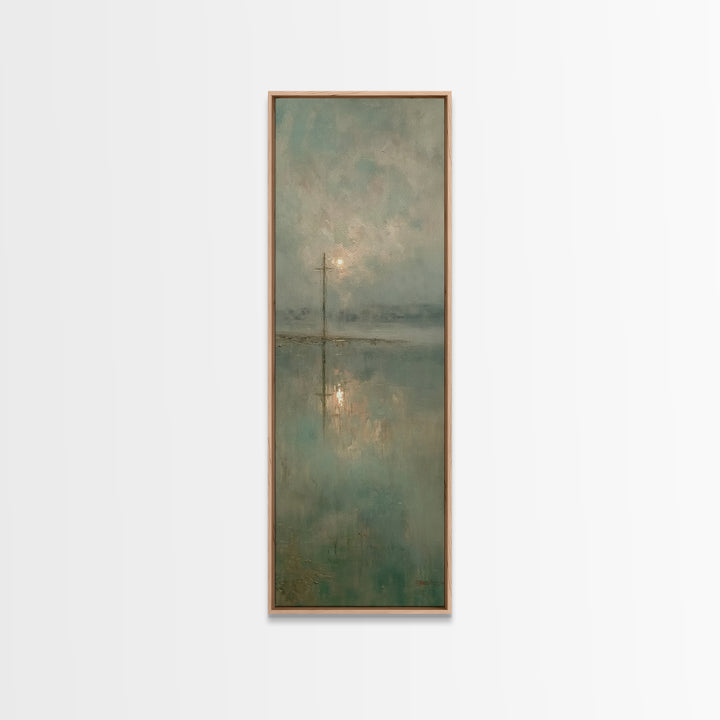 Calm Of Redemption – Framed Canvas Print – Christian Art Canvas – Christian Wall Art – Tall Narrow Wall Art – Christian Art – Christmas Art