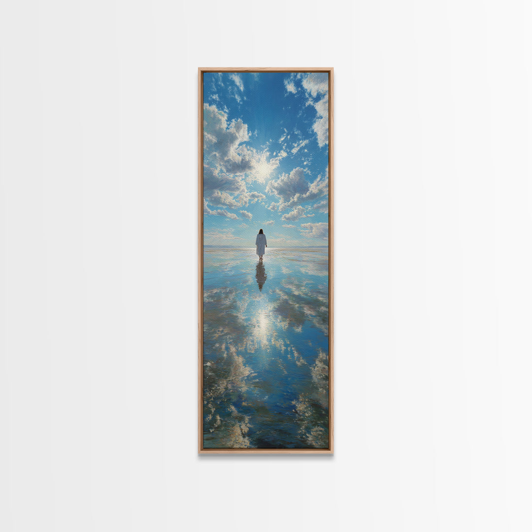 Path Of Glory – Framed Canvas Print – Tall Skinny Art Print – Jesus Painting – Christian Art Work – Large Christian Art