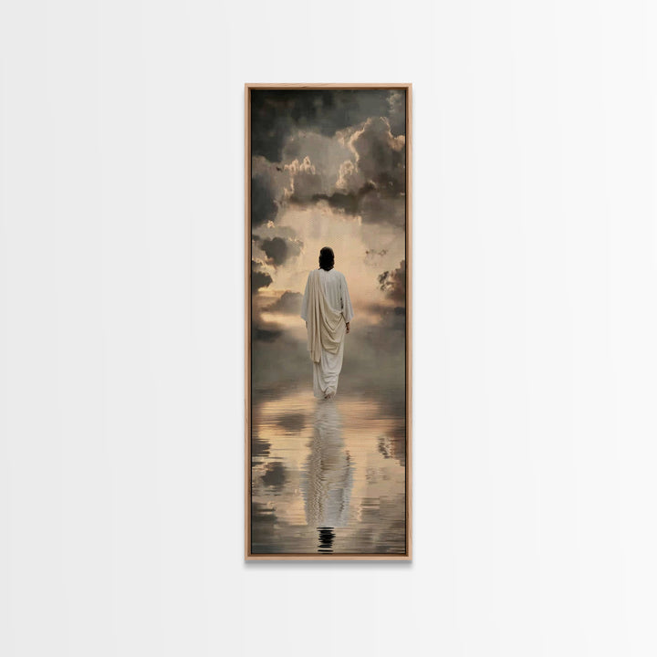 Dawn Of Mercy – Framed Canvas Print – Christian Wall Art – Jesus Painting – Christian Art Canvas – Tall Skinny Art Print – Christian Christ