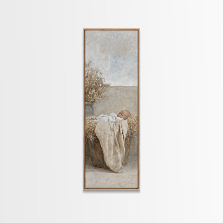 Starborn Blessing – Framed Canvas Print – Christian Art – Christmas Art – Christian Art Canvas – Tall Skinny Art Print – Christian Christma