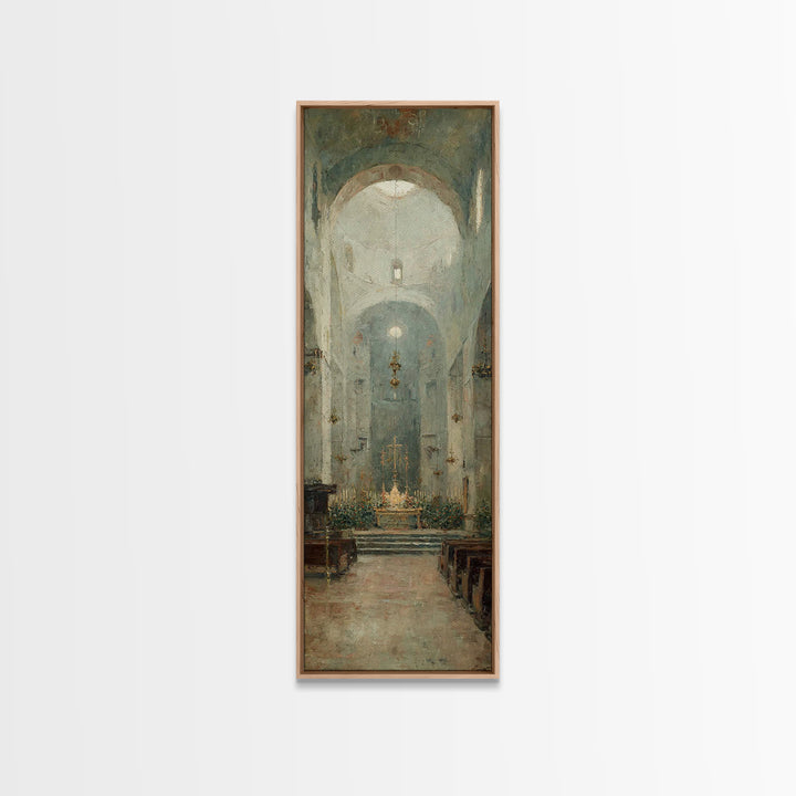 Sanctuary Of Light – Framed Canvas Print – Tall Narrow Wall Art – Christian Wall Art – Christian Art Canvas – Christmas Art – Christian Dec