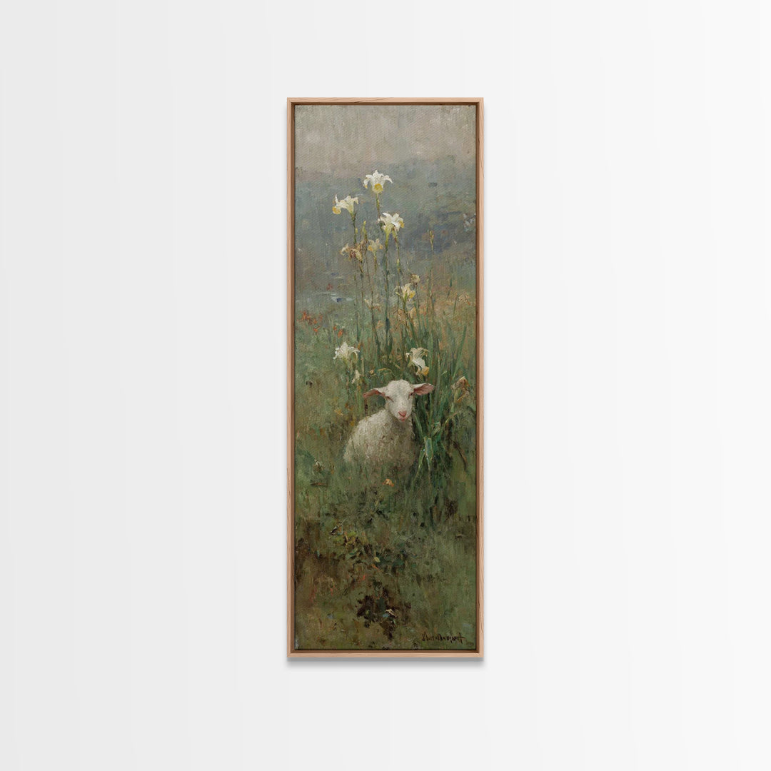 Lilyfield Grace – Framed Canvas Print – Christian Art Canvas – Tall Narrow Wall Art – Christian Wall Art – Christian Painting – Faith Art