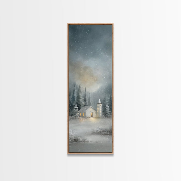 Winter Haven Grace | Framed Canvas Print | Narrow Art | Christian Art Canvas | Framed Christmas Art | Christian Wall Art | Christmas Art Pr