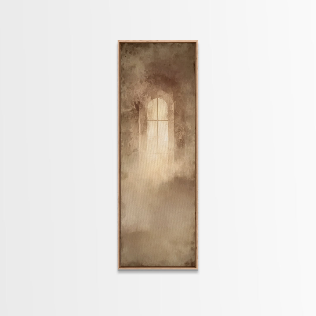 Window Of Grace | Framed Canvas Print | Christian Wall Art | Christian Art Canvas | Minimalist Christian Art | Narrow Art | Christian Gift