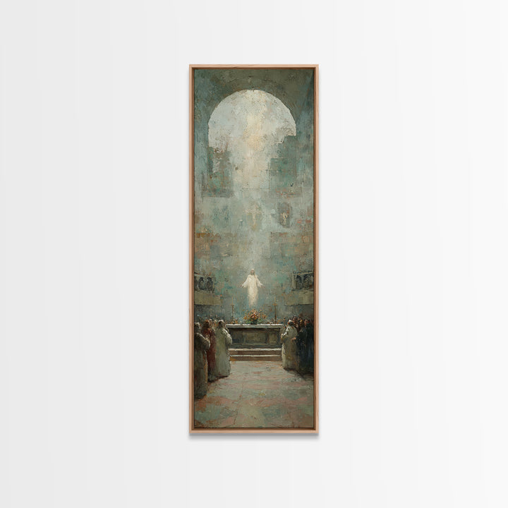 Ascension Glory | Framed Canvas Print | Christian Art Canvas | Christian Wall Art | Large Christian Painting | Skinny Art | Christian Art