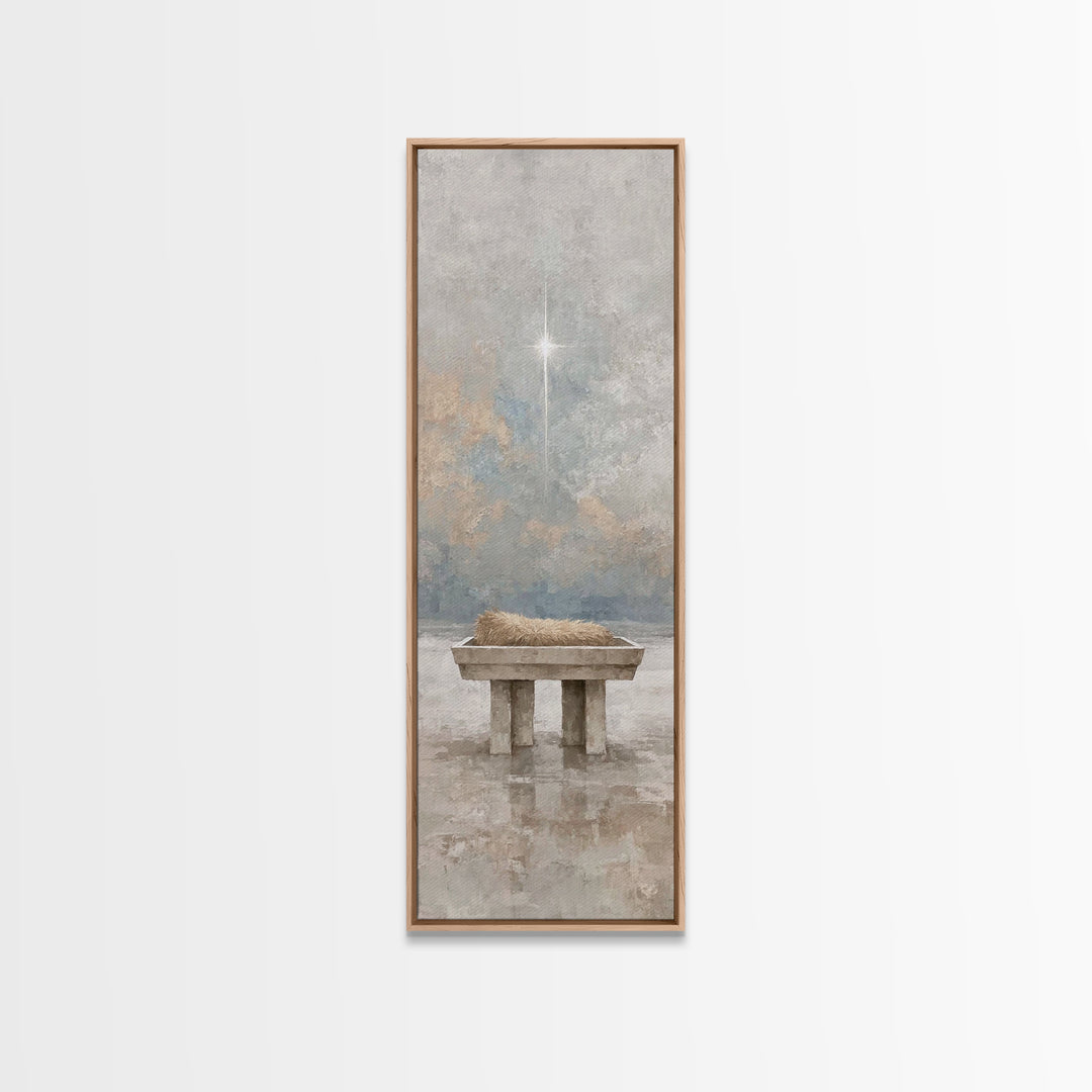 Radiant Nativity Hope – Framed Canvas Print – Christian Wall Art – Christmas Art – Christian Christmas Art – Bible Art – Jesus Painting – C