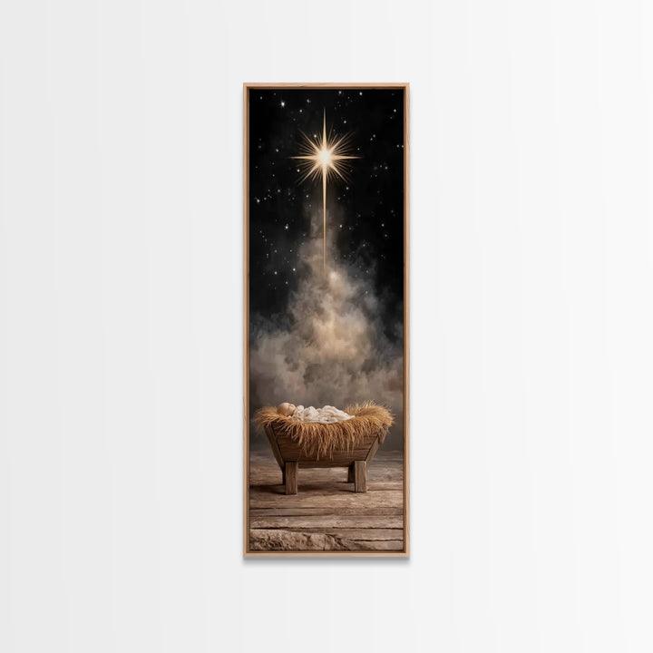Guiding Star Promise – Framed Canvas Print – Christmas Art – Jesus Painting – Christian Art Canvas – Christian Christmas Art – Bible Art –