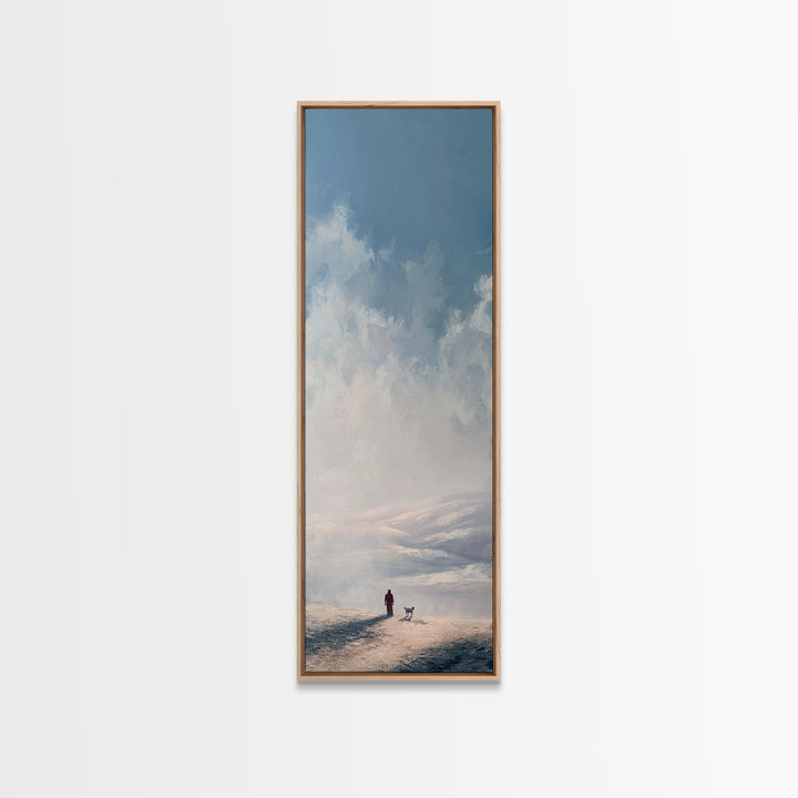Heavenlit Journey | Framed Canvas Print | Tall Narrow Wall Art | Christian Paintings | Jesus Canvas Art | Christian Decor | Christmas Wall