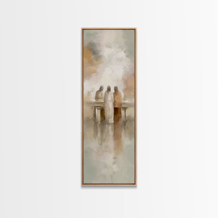 Table of Light – Framed Canvas Print – Tall Narrow Wall Art – Christian Wall Art – Christian Art Canvas – Christian Christmas Art – Christi