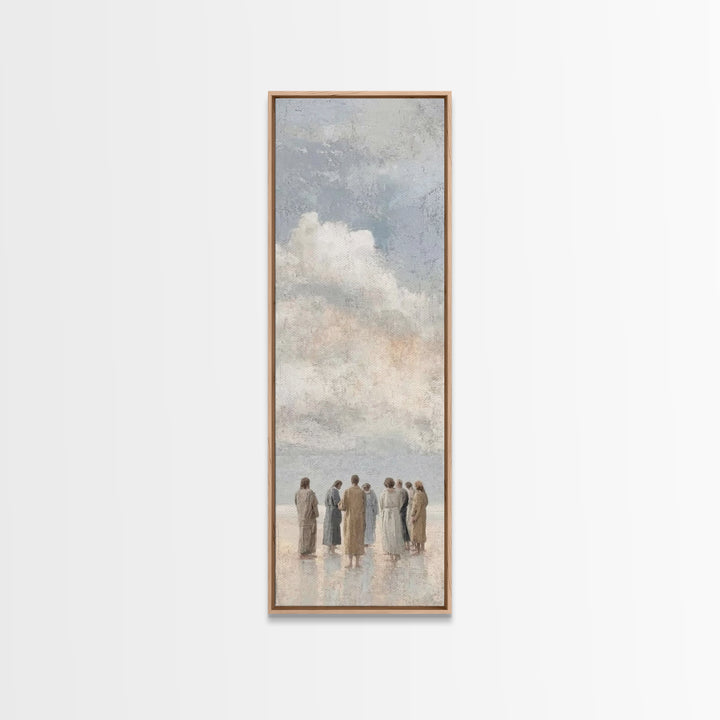 Gathered In Light – Framed Canvas Print – Tall Skinny Art Print – Christian Art Canvas – Christian Wall Art – Jesus Painting – Christian Ch