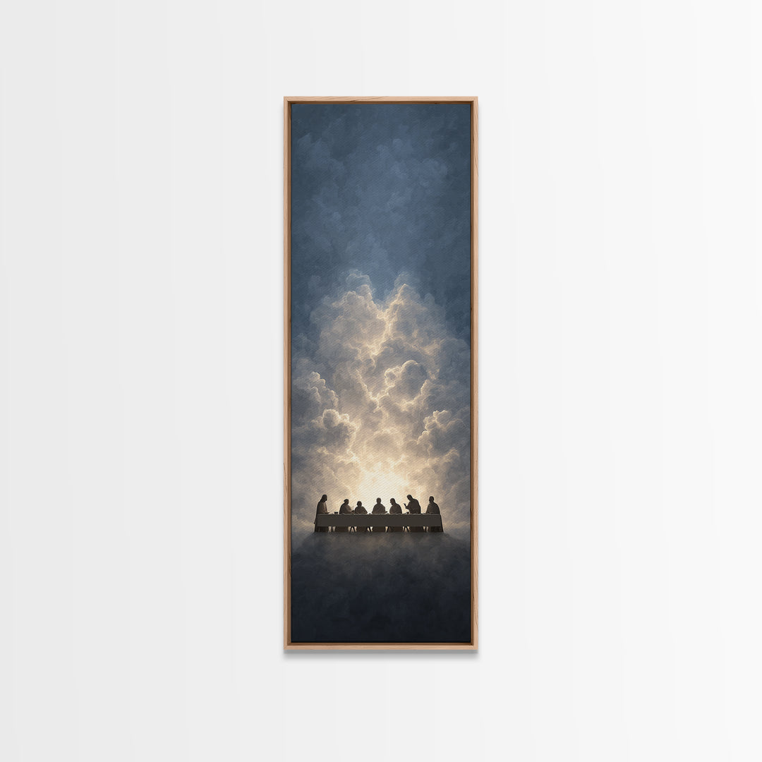 Upper Room Glory – Framed Canvas Print – Narrow Art – Christian Art Canvas – Christian Wall Art – Jesus Painting – Christian Christmas